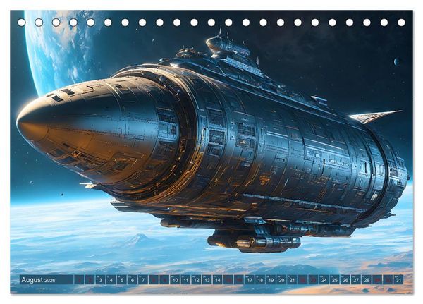 Produktbild: Alien Starships (Tischkalender 2026 DIN A5 quer), CALVENDO Monatskalender