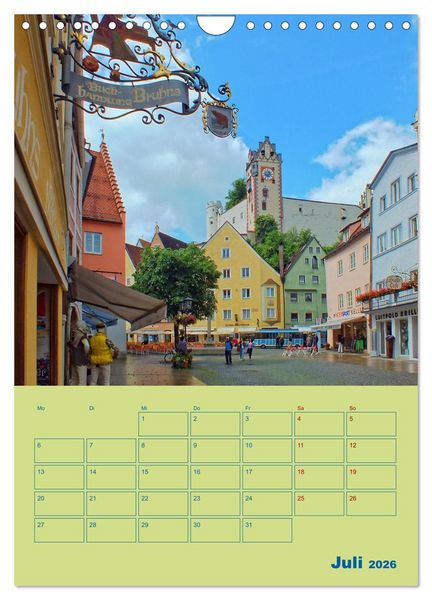 Produktbild: F&uuml;ssen - Ein Allg&auml;uer Terminplaner (Wandkalender 2026 DIN A4 hoch), CALVENDO Monatskalender