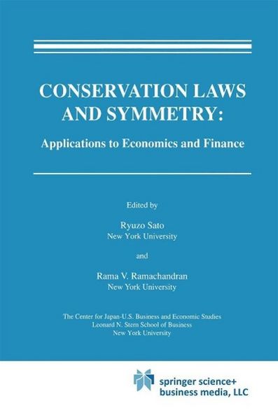 Produktbild: Conservation Laws and Symmetry: Applications to Economics and Finance