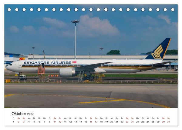Produktbild: Singapore Airlines - Die ganze Flotte (Tischkalender 2027 DIN A5 quer), CALVENDO Monatskalender