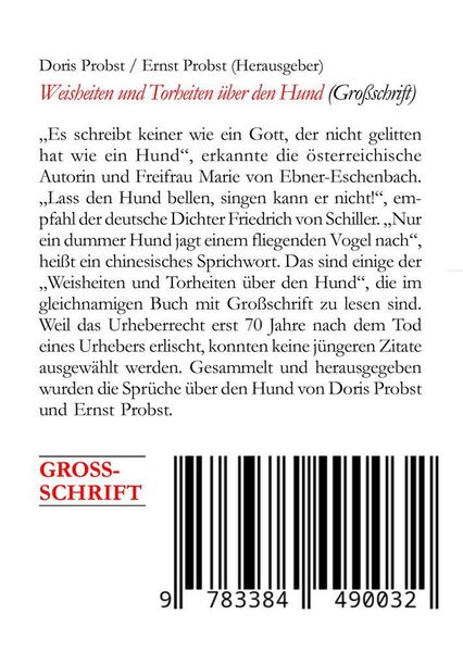 Produktbild: Weisheiten und Torheiten &uuml;ber den Hund