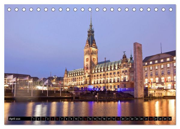 Produktbild: Hansestadt Hamburg (Tischkalender 2026 DIN A5 quer), CALVENDO Monatskalender