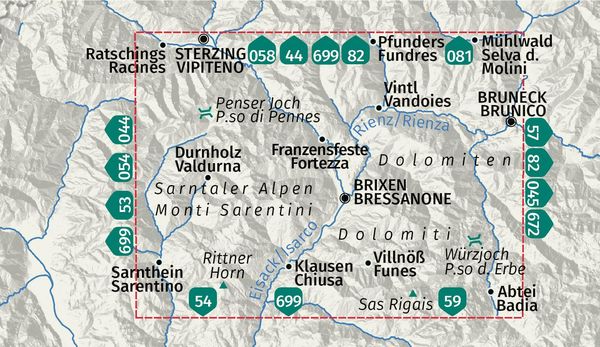 Produktbild: KOMPASS Wanderkarte 56 Brixen / Bressanone 1:50.000