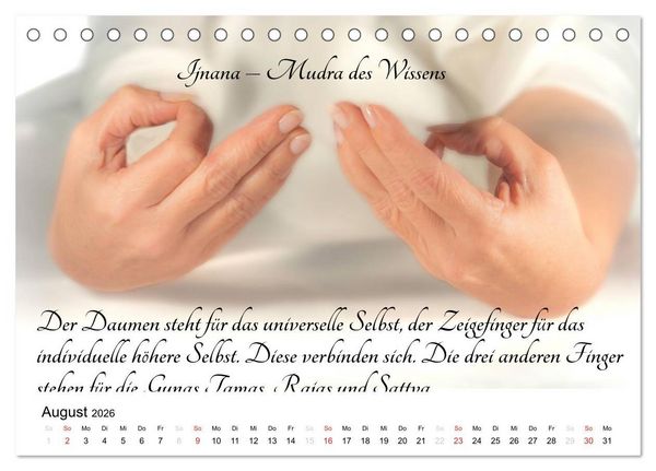 Produktbild: Mudras / 2026 (Tischkalender 2026 DIN A5 quer), CALVENDO Monatskalender