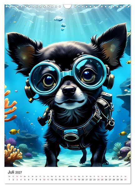 Produktbild: Chihuahua Outdoor Abenteuer (Wandkalender 2027 DIN A3 hoch), CALVENDO Monatskalender