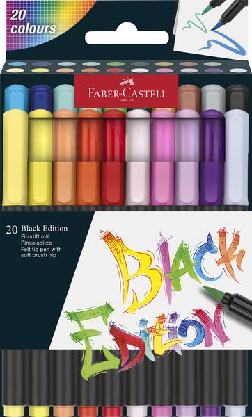 Produktbild: Faber-Castell Filzstifte Black Edition 20er Etui
