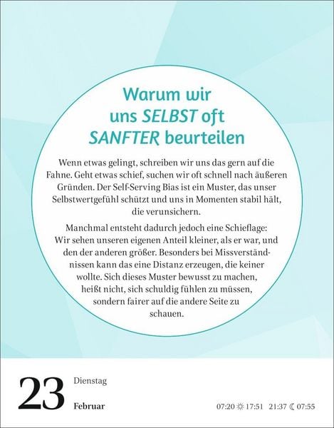 Produktbild: Der Psychologie-Kalender Tagesabrei&szlig;kalender 2027 - Endlich wissen, wie wir ticken