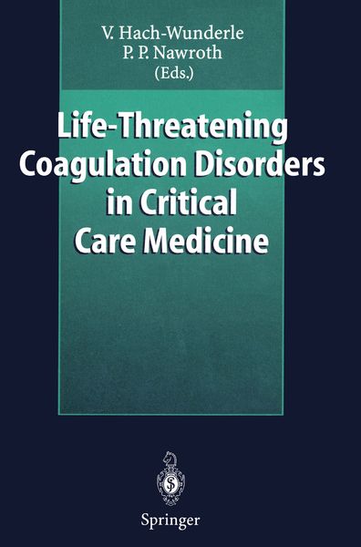 Produktbild: Life-Threatening Coagulation Disorders in Critical Care Medicine