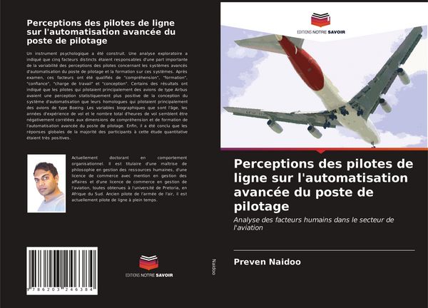 Produktbild: Perceptions des pilotes de ligne sur l'automatisation avanc&eacute;e du poste de pilotage