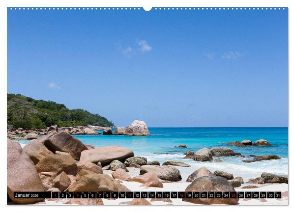 Produktbild: Seychellen. Sonneninseln - Mah&eacute;, La Digue, Praslin (Wandkalender 2026 DIN A2 quer), CALVENDO Monatskalender