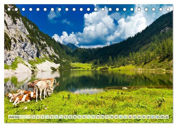 Produktbild: &Ouml;sterreich Berg und See (Tischkalender 2026 DIN A5 quer), CALVENDO Monatskalender