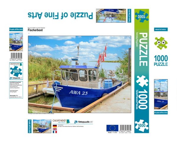 Produktbild: CALVENDO Puzzle Fischerboot | 1000 Teile Lege-Gr&ouml;&szlig;e 64x48cm Foto-Puzzle f&uuml;r gl&uuml;ckliche Stunden