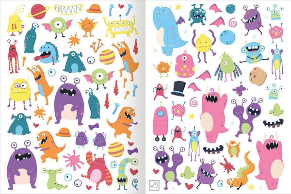 Produktbild: Mein flauschiges Stickerheft &ndash; Monster