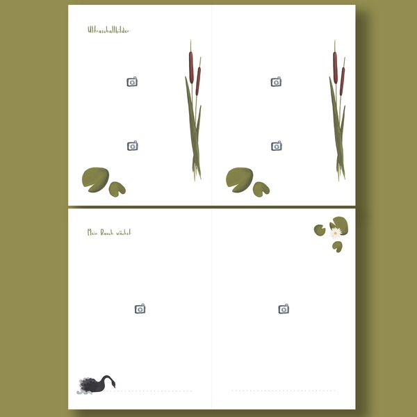 Produktbild: Schwangerschaftstagebuch - 9 Monate - Zwillinge - Schwan