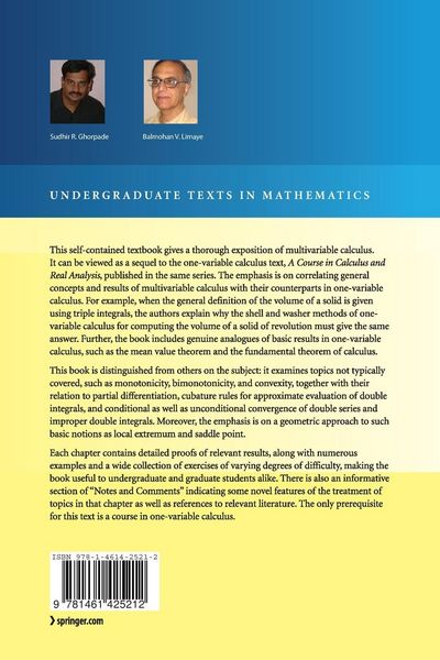 Produktbild: A Course in Multivariable Calculus and Analysis