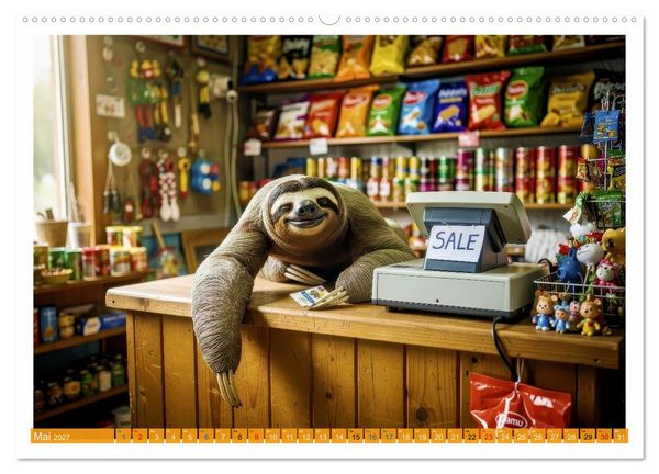 Produktbild: Faultiere im Beruf (hochwertiger Premium Wandkalender 2027 DIN A2 quer), Kunstdruck in Hochglanz