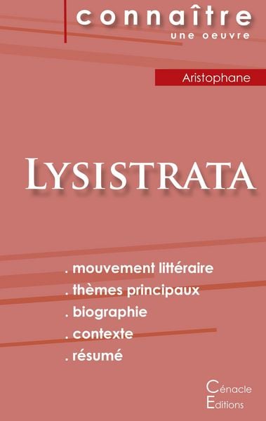 Produktbild: Fiche de lecture Lysistrata (Analyse litt&eacute;raire de r&eacute;f&eacute;rence et r&eacute;sum&eacute; complet)