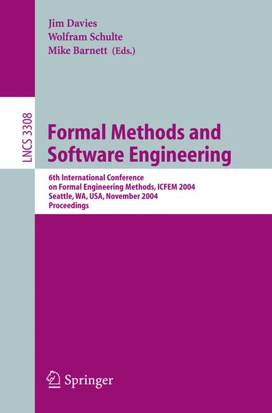 Produktbild: Formal Methods and Software Engineering