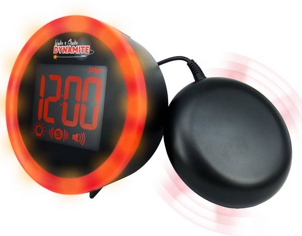 Produktbild: Geemarc JWNS-DYNAMITE_BLK_VD Quarz Wecker Schwarz Alarmzeiten 1 USB Anschluss, Extra lauter Weckton