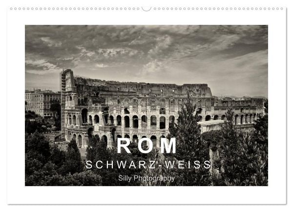Produktbild: Rom in schwarz - weiss (Wandkalender 2026 DIN A2 quer), CALVENDO Monatskalender