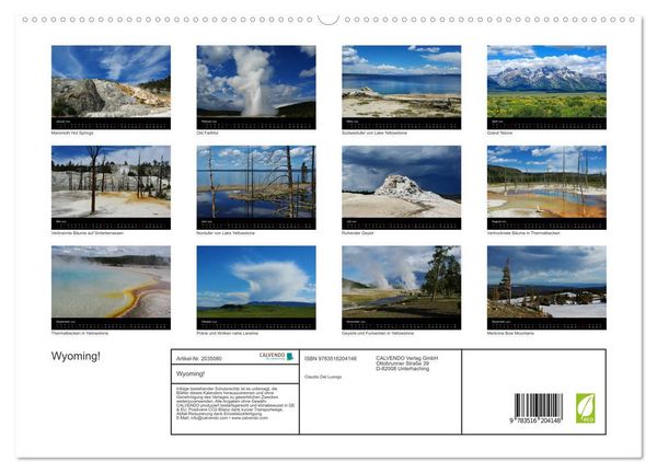 Produktbild: Wyoming! (hochwertiger Premium Wandkalender 2026 DIN A2 quer), Kunstdruck in Hochglanz
