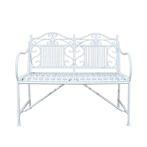 Produktbild: HTI-Living Gartenbank Creme Metallbank Celia Gartenbank Creme Metallbank Celia