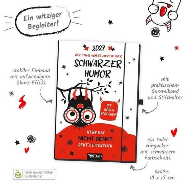Produktbild: TR&Ouml;TSCH - Buchkalender Der etwas andere Jahresplaner Schwarzer Humor 2027