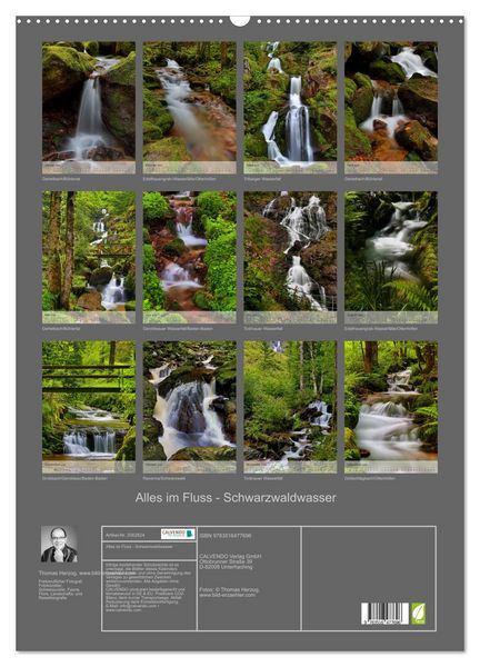 Produktbild: Alles im Fluss - Schwarzwaldwasser (Wandkalender 2026 DIN A2 hoch), CALVENDO Monatskalender