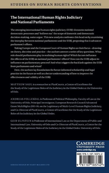 Produktbild: The International Human Rights Judiciary and National Parliaments
