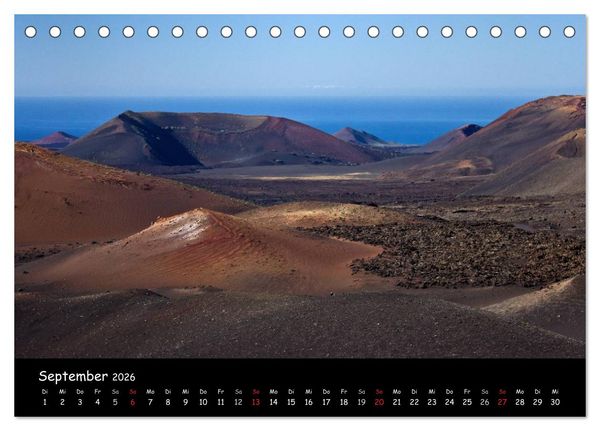 Produktbild: Lanzarote - Insel der Vulkane (Tischkalender 2026 DIN A5 quer), CALVENDO Monatskalender