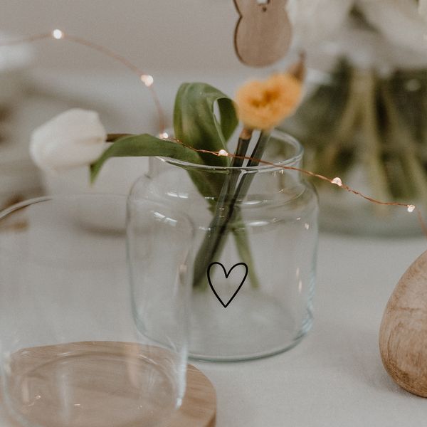 Produktbild: Vase aus Glas mittel Herz