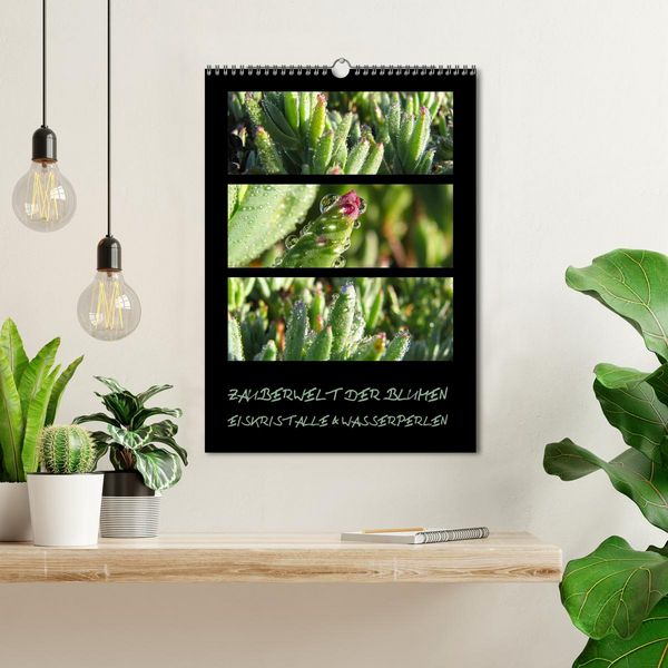 Produktbild: ZAUBERWELT DER BLUMEN - EISKRISTALLE & WASSERPERLEN (Wandkalender 2026 DIN A3 hoch), CALVENDO Monatskalender
