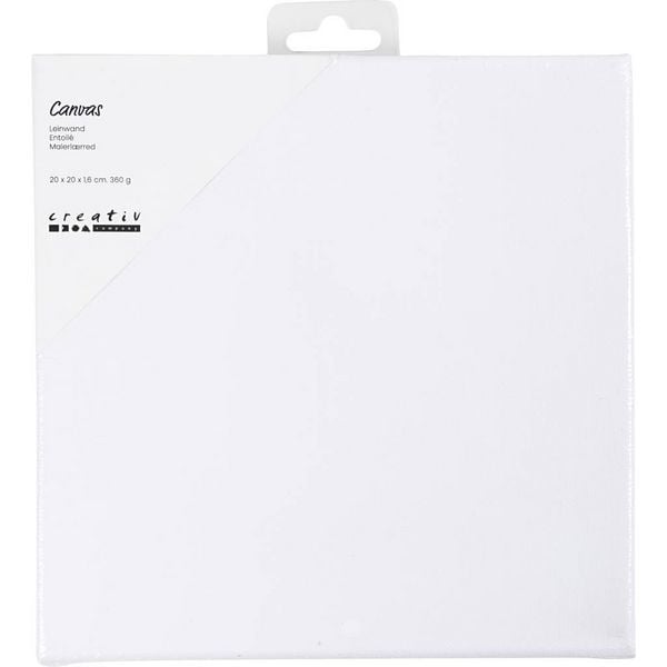 Produktbild: Creativ Company Mal-Leinwand ArtistLine Leinwand, Wei&szlig;, 20x20 cm, T 1,6 cm, 360 g, 1 Stk