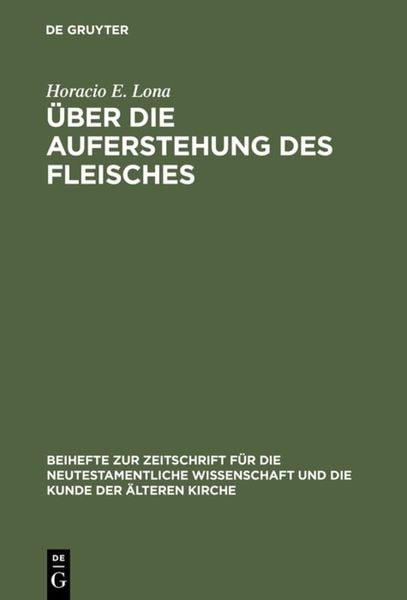 Produktbild: &Uuml;ber die Auferstehung des Fleisches