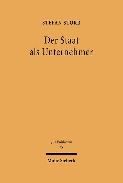 Produktbild: Der Staat als Unternehmer