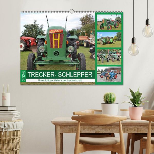 Produktbild: TRECKER-SCHLEPPER. Unverzichtbare Helfer in der Landwirtschaft (Wandkalender 2026 DIN A2 quer), CALVENDO Monatskalender