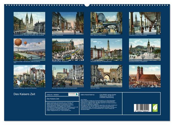 Produktbild: Des Kaisers Zeit (hochwertiger Premium Wandkalender 2026 DIN A2 quer), Kunstdruck in Hochglanz