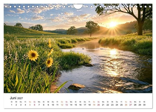 Produktbild: Sonnenjahr (Wandkalender 2027 DIN A4 quer), CALVENDO Monatskalender