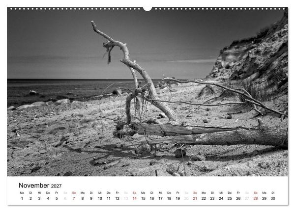 Produktbild: Ostseebad Zingst - Impressionen in Schwarz-Wei&szlig; (hochwertiger Premium Wandkalender 2027 DIN A2 quer), Kunstdruck in Hochglanz