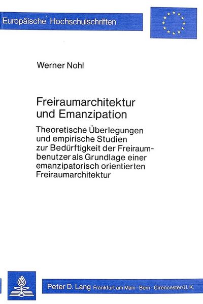 Produktbild: Freiraumarchitektur und Emanzipation