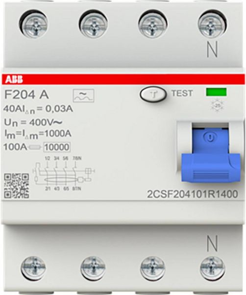 ABB 2CSF204101R1400 FI-Schutzschalter A 4polig 40A 0.03A 230 V/AC, 400 V/AC