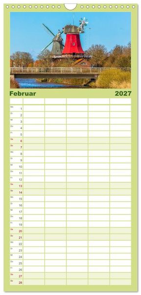 Produktbild: Familienplaner 2027 - Tour de Ostfriesland mit 5 Spalten (Wandkalender, 21 x 45 cm) CALVENDO