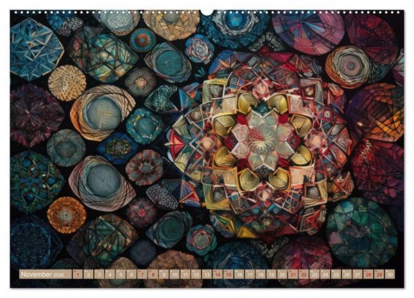Produktbild: Geometrische Kaleidoskope (hochwertiger Premium Wandkalender 2026 DIN A2 quer), Kunstdruck in Hochglanz