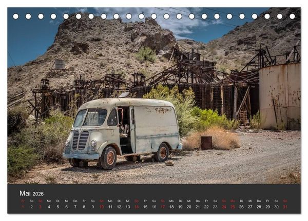 Produktbild: Vergessene Zeitzeugen entlang der Route 66 (Tischkalender 2026 DIN A5 quer), CALVENDO Monatskalender