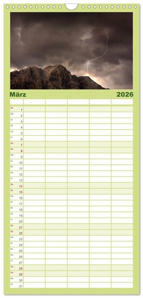 Produktbild: Familienplaner 2026 - Wild, Wild Places mit 5 Spalten (Wandkalender, 21 x 45 cm) CALVENDO