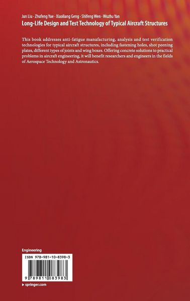 Produktbild: Long-Life Design and Test Technology of Typical Aircraft Structures