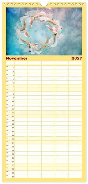 Produktbild: Familienplaner 2027 - Olympia. Anders. mit 5 Spalten (Wandkalender, 21 x 45 cm) CALVENDO