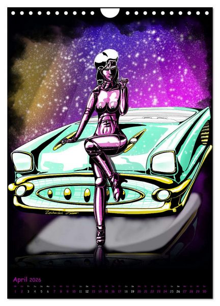 Produktbild: CYBER PINUPS (Wandkalender 2026 DIN A4 hoch), CALVENDO Monatskalender