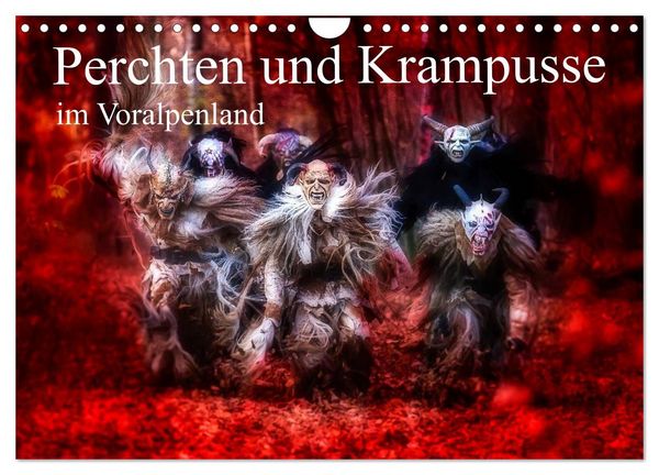 Produktbild: Perchten und Krampusse im Voralpenland (Wandkalender 2026 DIN A4 quer), CALVENDO Monatskalender