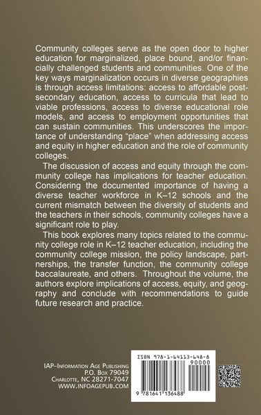 Produktbild: Community College Teacher Preparation for Diverse Geographies